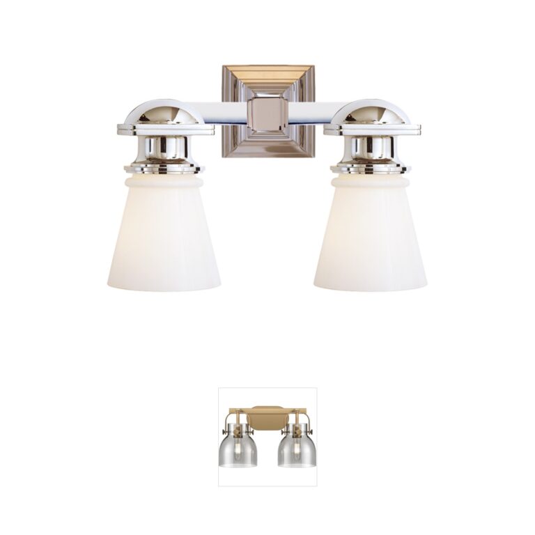 Visual Comfort Chapman & Myers Ny Subway Chrome Double Vanity Light