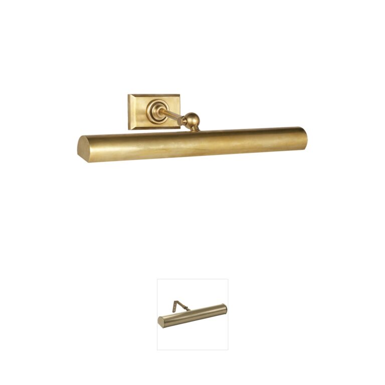 Visual Comfort Signature Collection Chapman & Myers Cabinet Maker 18" Brass Picture Light