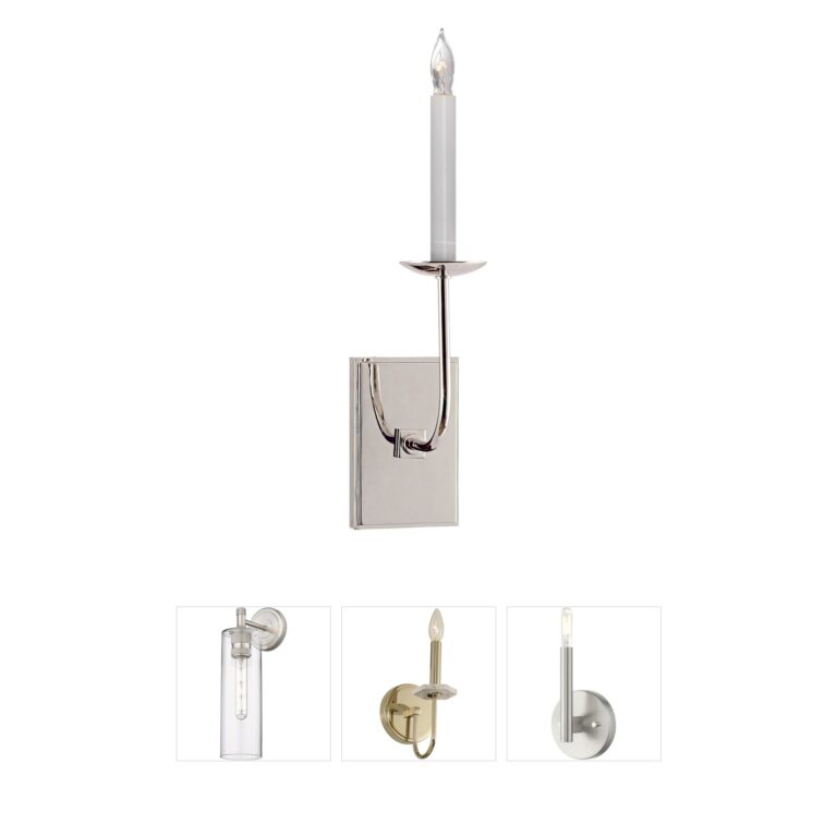 Visual Comfort Signature Collection Chapman & Myers TT Polished Nickel Single Wall Sconce