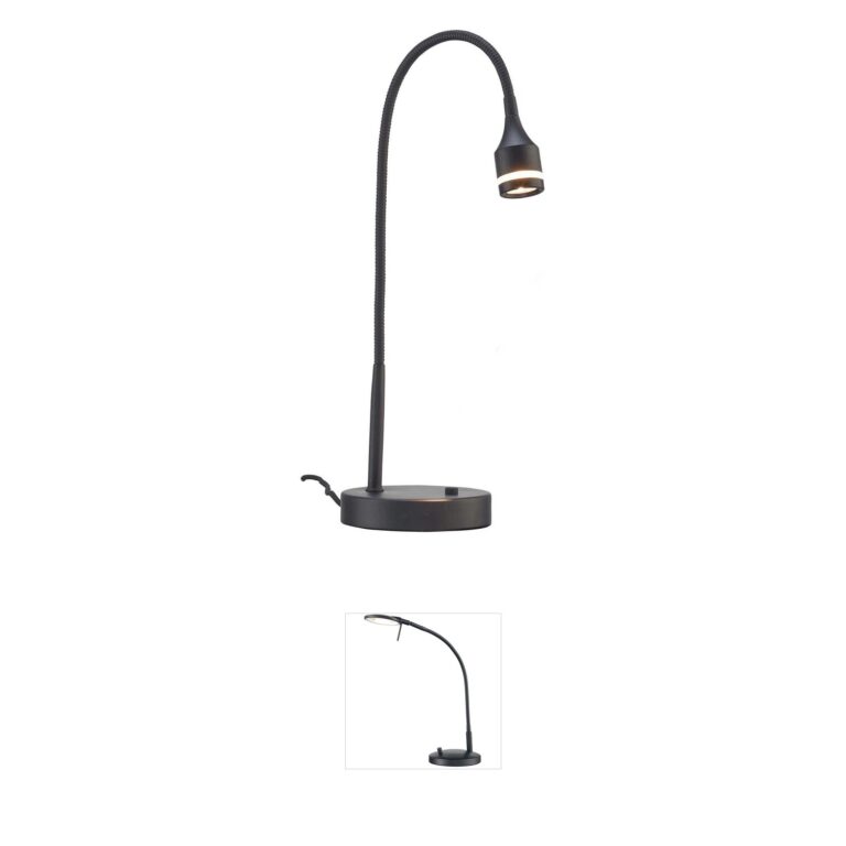 Adesso Prospect Black LED Contemporary Adjustable Desk Lamp