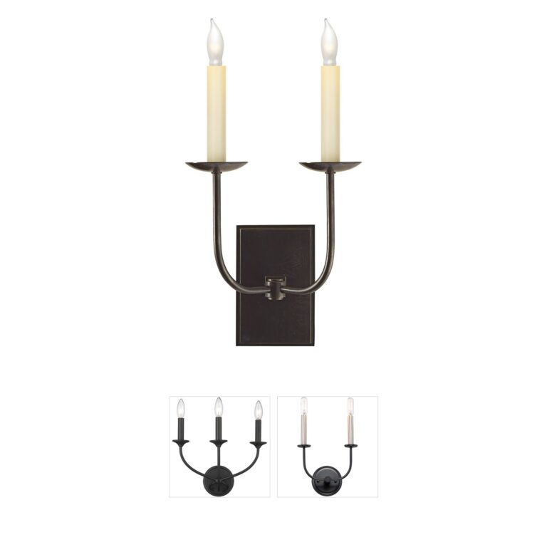 Visual Comfort Signature Collection Chapman & Myers TT Bronze Double Wall Sconce
