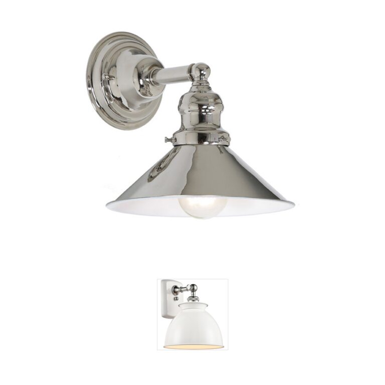 JVI Designs Union Square Polished Nickel Wall Sconce with Metal Shade