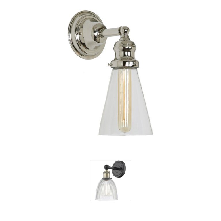 JVI Designs Union Square Clear Glass Wall Sconce