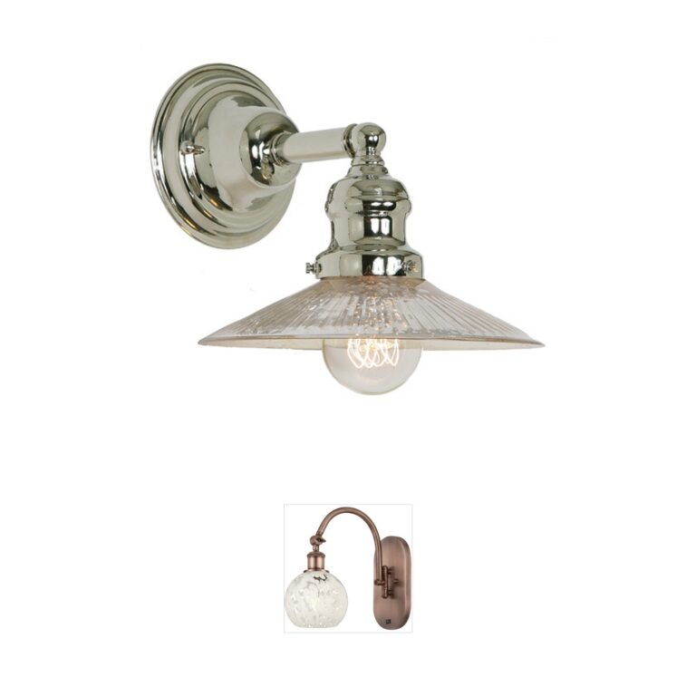 JVI Designs Union Square Polished Nickel & Mercury Glass Sconce