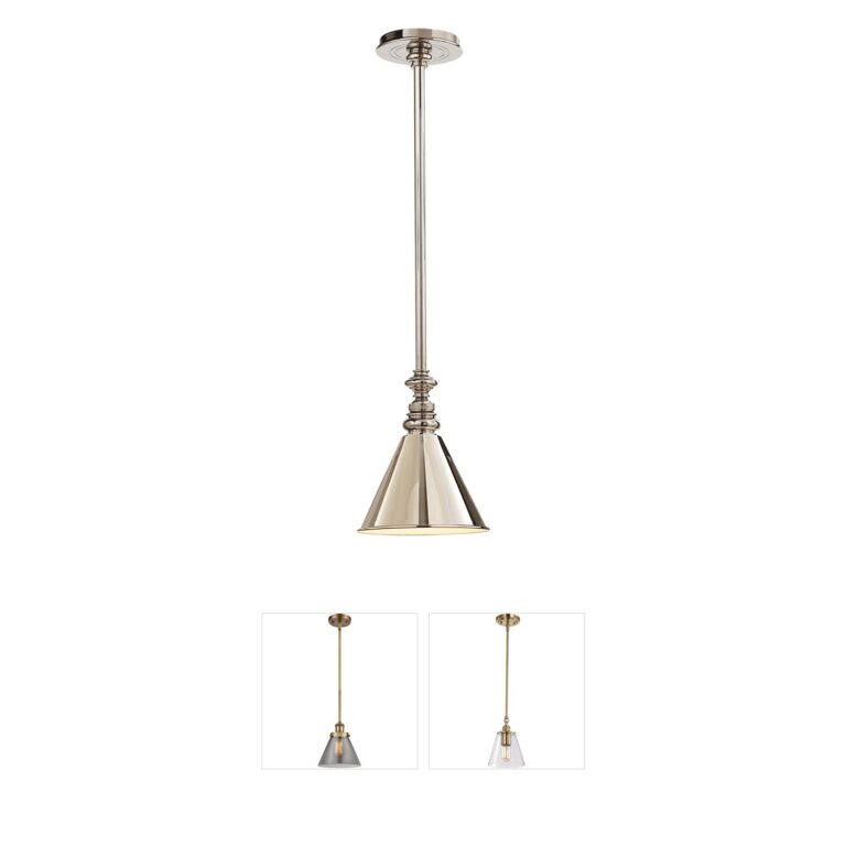 Visual Comfort Signature Collection Chapman & Myers Boston Polished Nickel Pendant
