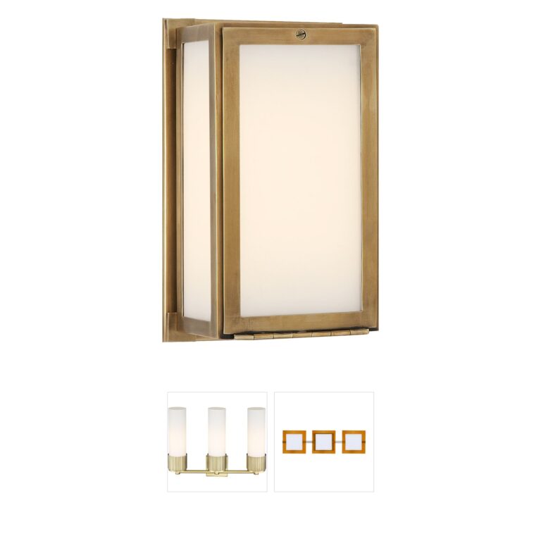 Visual Comfort Signature Collection Thomas O'Brien Mercer Brass and White Glass Bath Light