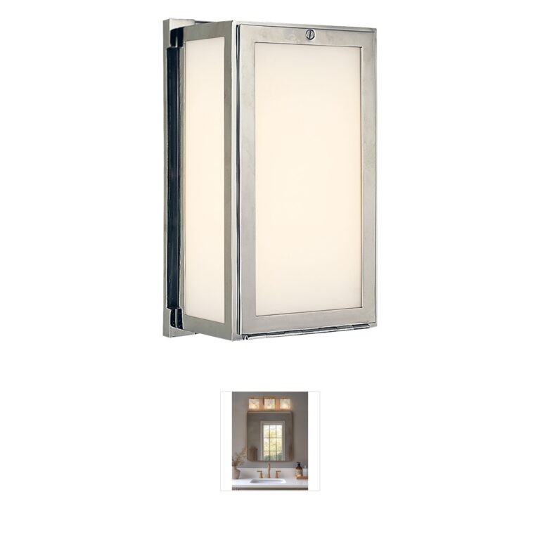 Visual Comfort Signature Collection Thomas O'Brien Mercer Polished Nickel Box Light