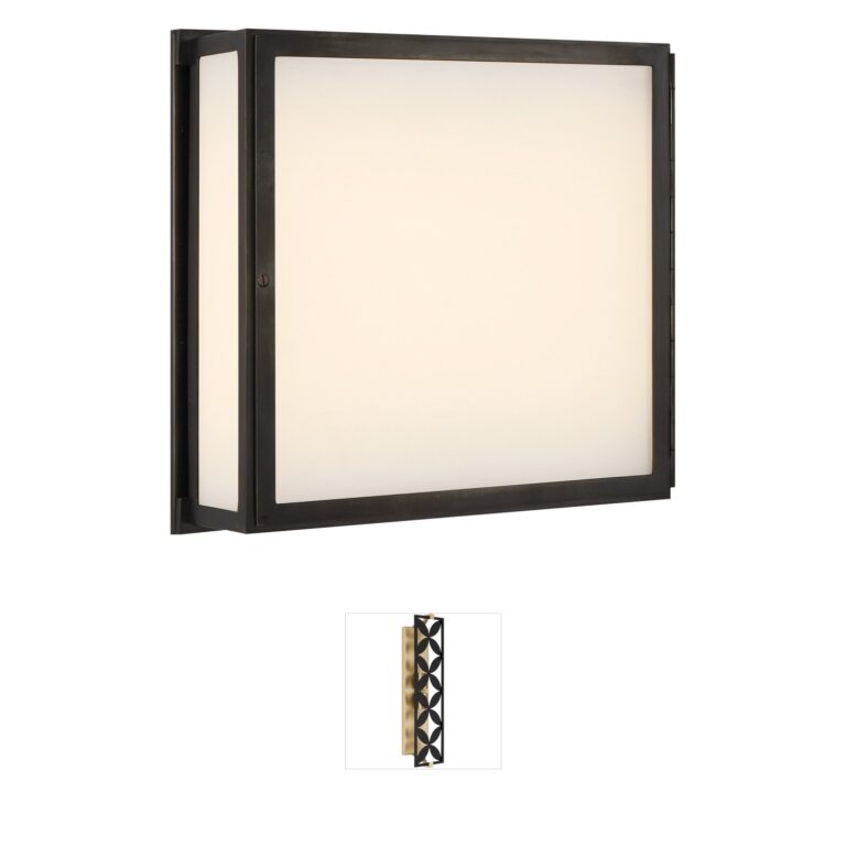 Visual Comfort Signature Collection Thomas O'Brien Mercer Bronze Square Box Bath Light