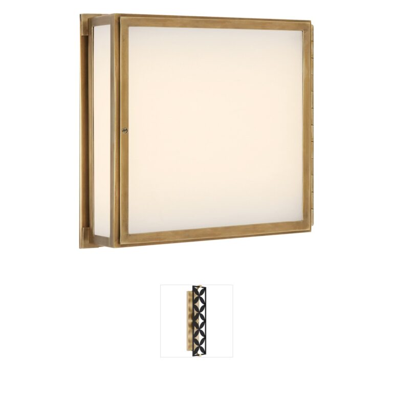 Visual Comfort Signature Thomas O'Brien Mercer Hand-Rubbed Antique Brass Square Box Light
