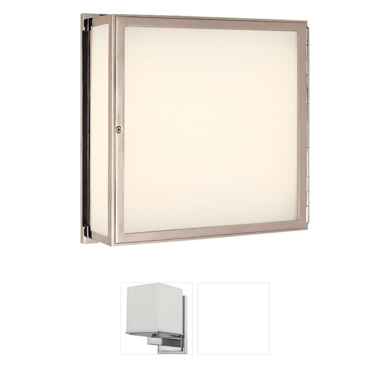 Visual Comfort Signature Collection Thomas O'Brien Mercer Polished Nickel Box Light