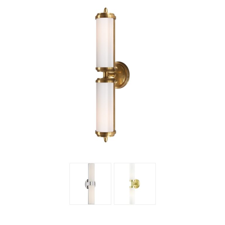 Visual Comfort Signature Collection Thomas O'Brien Merchant Brass Double Bath Light