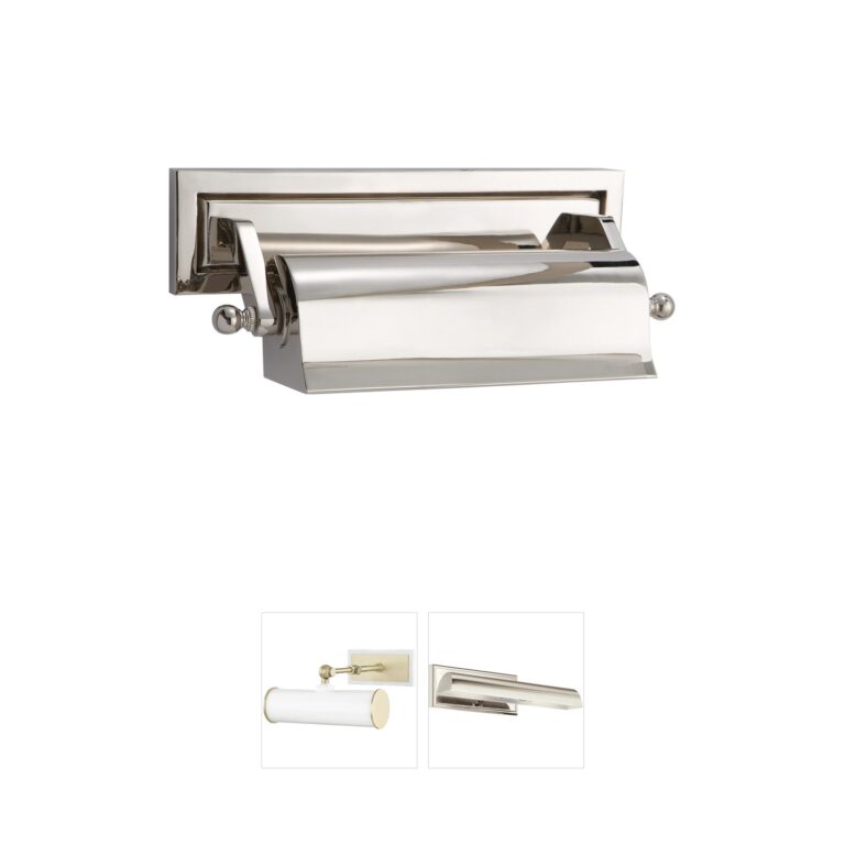 Visual Comfort Signature Collection Thomas O'Brien Library 10" Picture Light in Polished Nickel