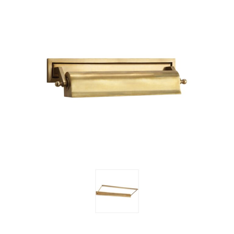 Visual Comfort Signature Collection Thomas O'Brien Library 16" Picture Light in Hand-Rubbed Antique Brass
