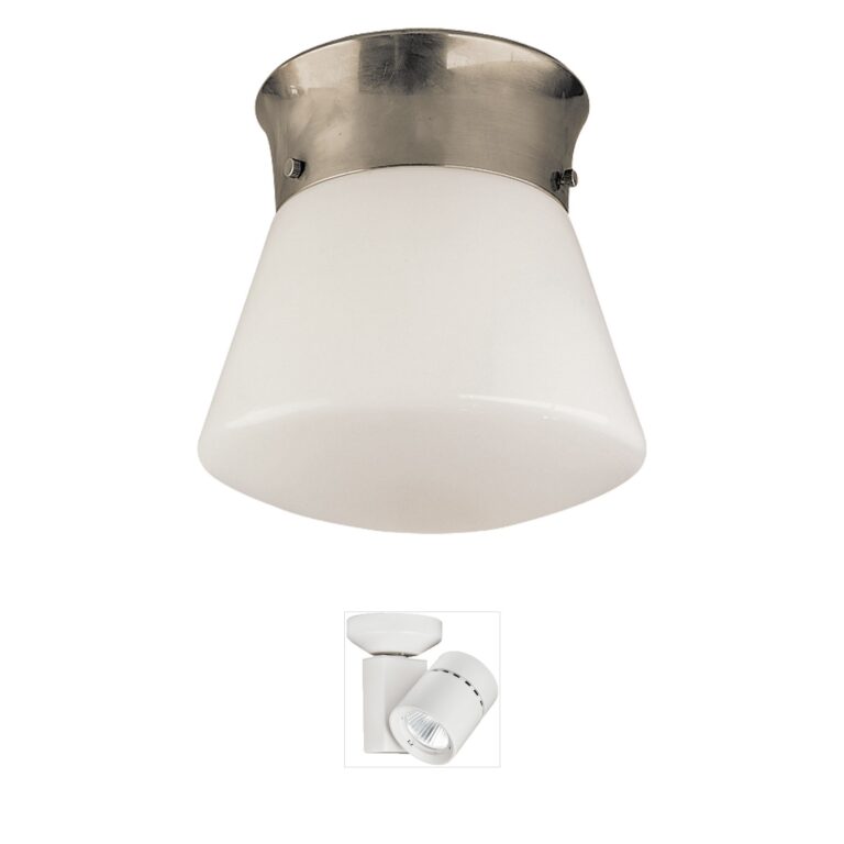 Visual Comfort Signature Collection Thomas O'Brien Perry Antique Nickel Flush Mount