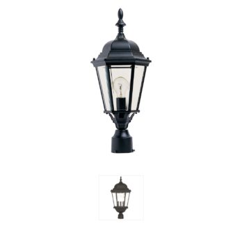 Maxim Lighting Westlake Black Die Cast 1-Light Outdoor Post Lantern