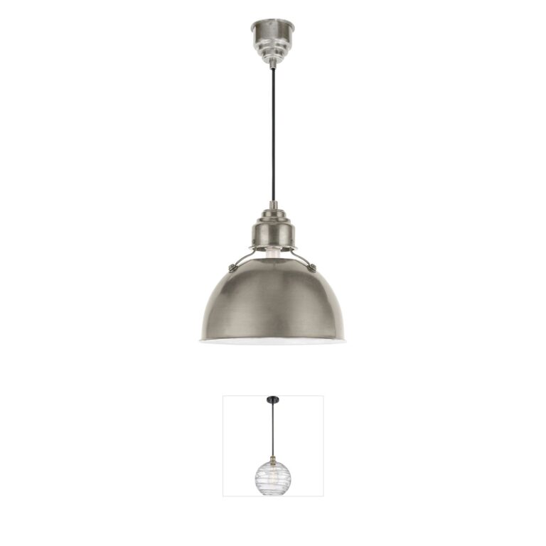 Visual Comfort Signature Collection Thomas O'Brien Eugene Antique Nickel Small Pendant