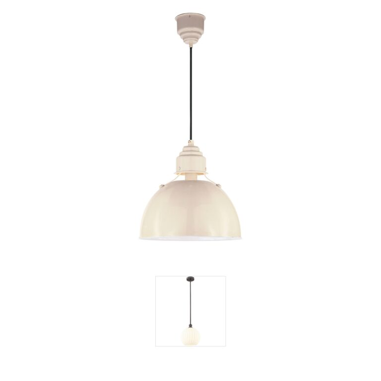 Visual Comfort Signature Collection Thomas O'Brien Eugene 12-Inch Pendant in Lightly Antique White