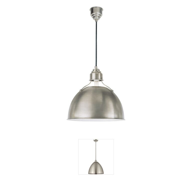 Visual Comfort Signature Collection Thomas O'Brien Eugene Antique Nickel Medium Pendant