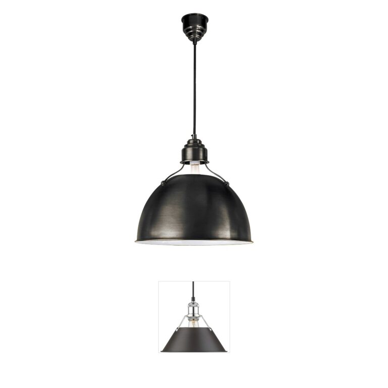 Visual Comfort Signature Collection Thomas O'Brien Eugene Bronze Medium Pendant