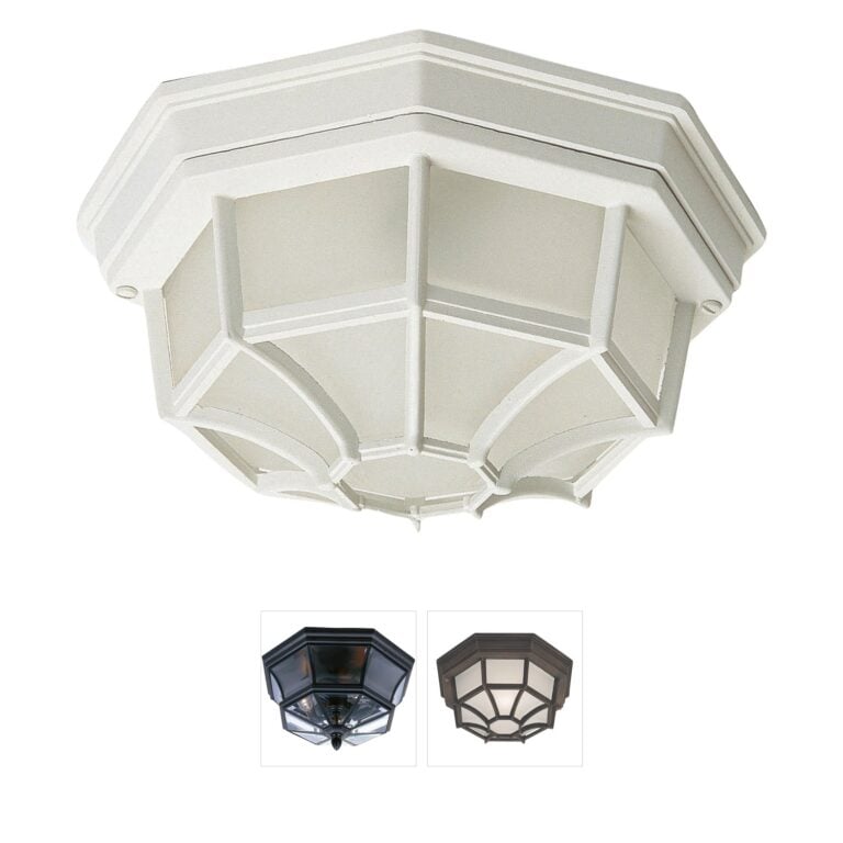 Maxim Lighting Crown Hill White Aluminum Outdoor Ceiling Light