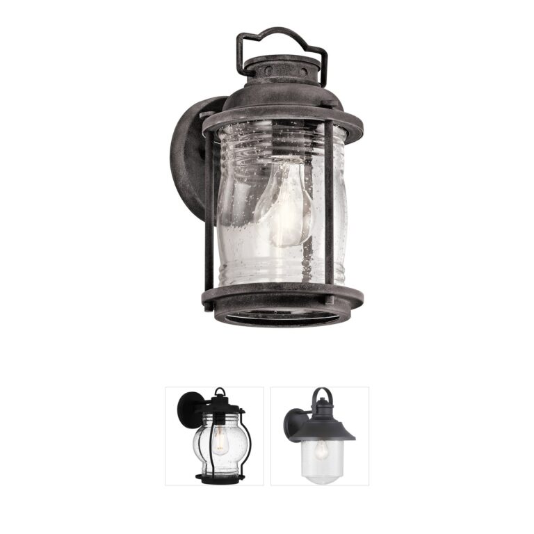 Kichler Ashland Bay Weathered Zinc Outdoor Wall Light