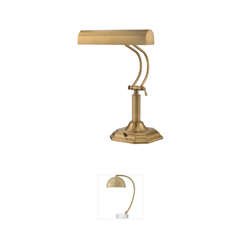 Lite Source Piano Mate Antique Brass Task Lamp