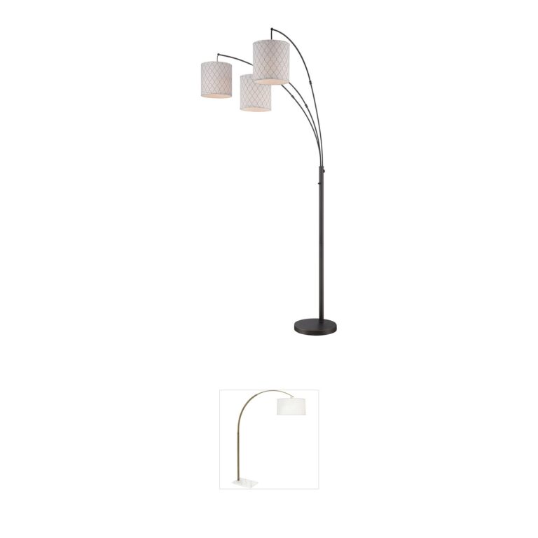 Lite Source Vasanti Dark Bronze Arc Floor Lamp