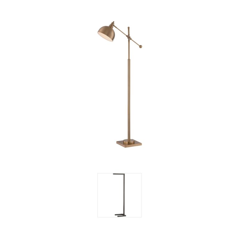 Lite Source Cupola Brushed Brass 58-Inch Floor Lamp