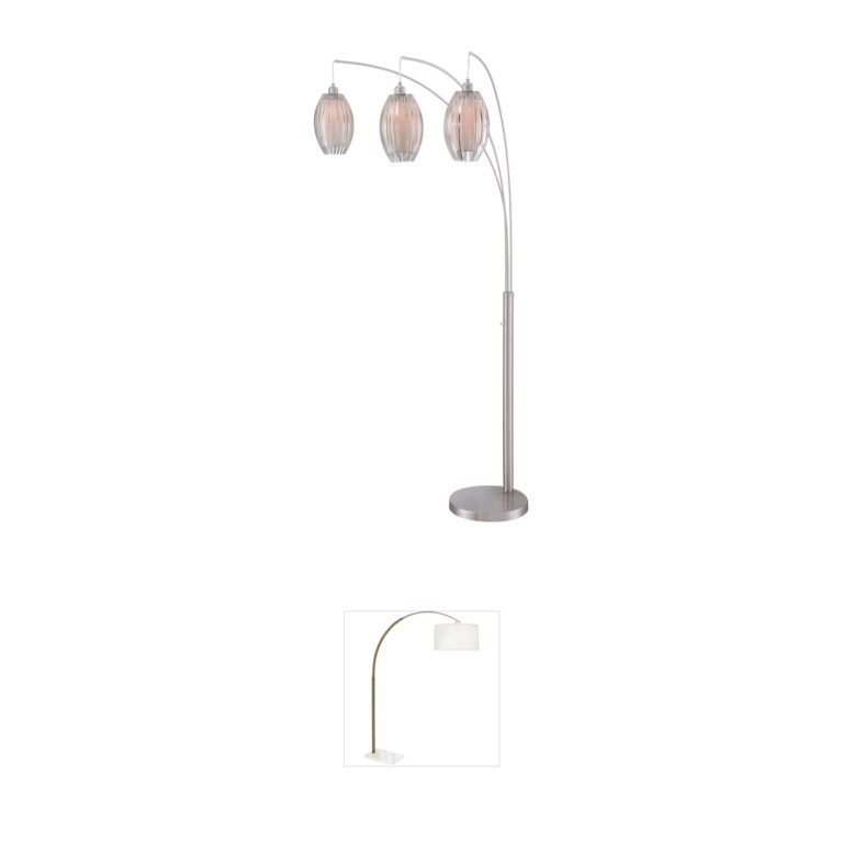 Lite Source Lotuz Chrome 3-Light Arc Floor Lamp