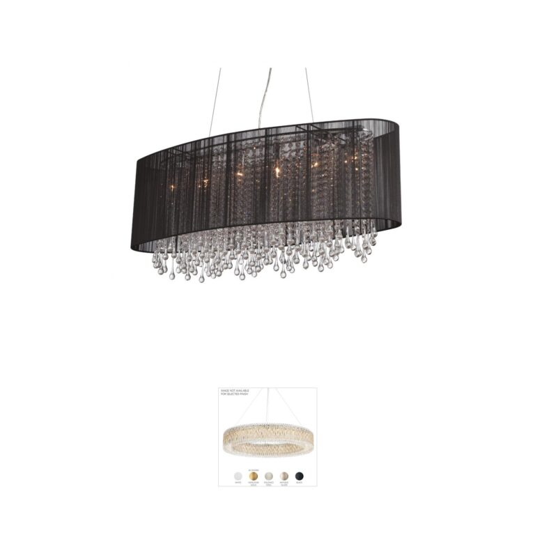 Avenue Lighting Beverly Dr. Crystal & Silk Pendant