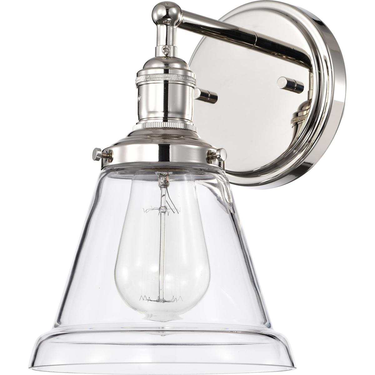 Nuvo Vintage Polished Nickel Wall Sconce: Transitional Elegance