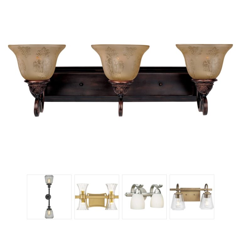 Maxim Lighting Symphony 3-Light Oil Rubbed Bronze Bath Vanity with Screen Amber Glass