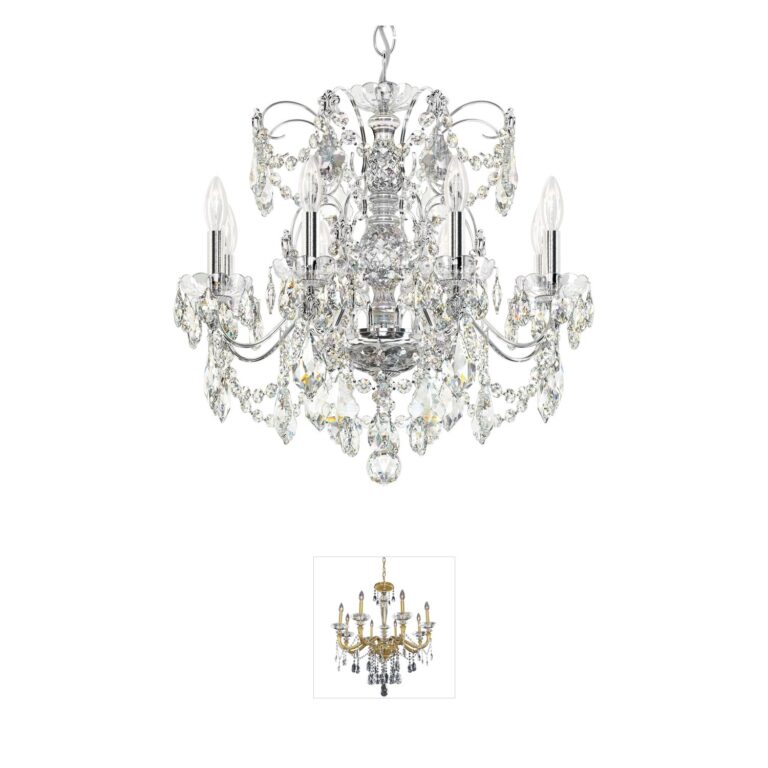 Schonbek Century Jet Black Chandelier with Heritage Crystal