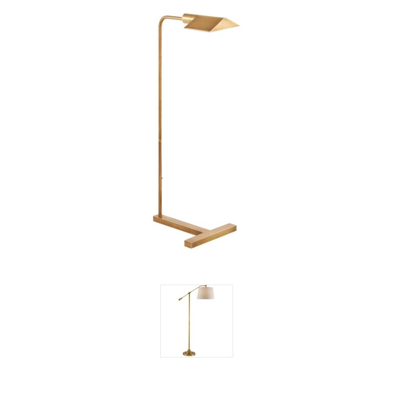 Visual Comfort J. Randall Powers William Antique Brass Floor Lamp