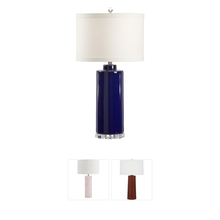 Wildwood MarketPlace Royal Blue Crackle Glaze Table Lamp