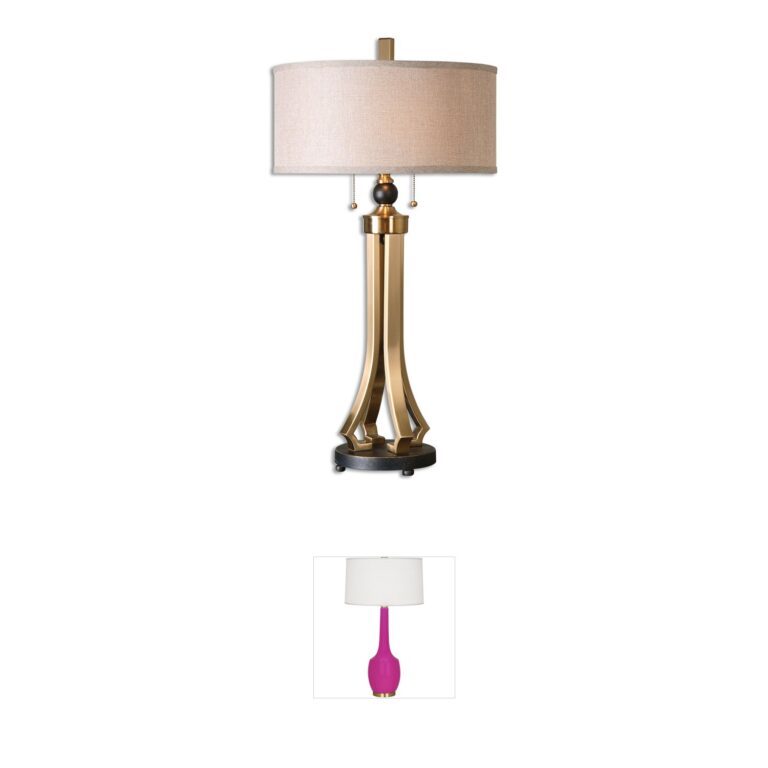 Uttermost Selvino Brushed Brass and Iron Table Lamp