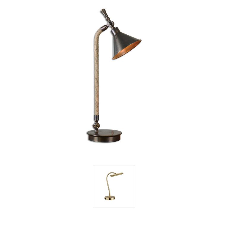 Uttermost Duvall Task Plated Oxidized Bronze Metal Desk Lamp