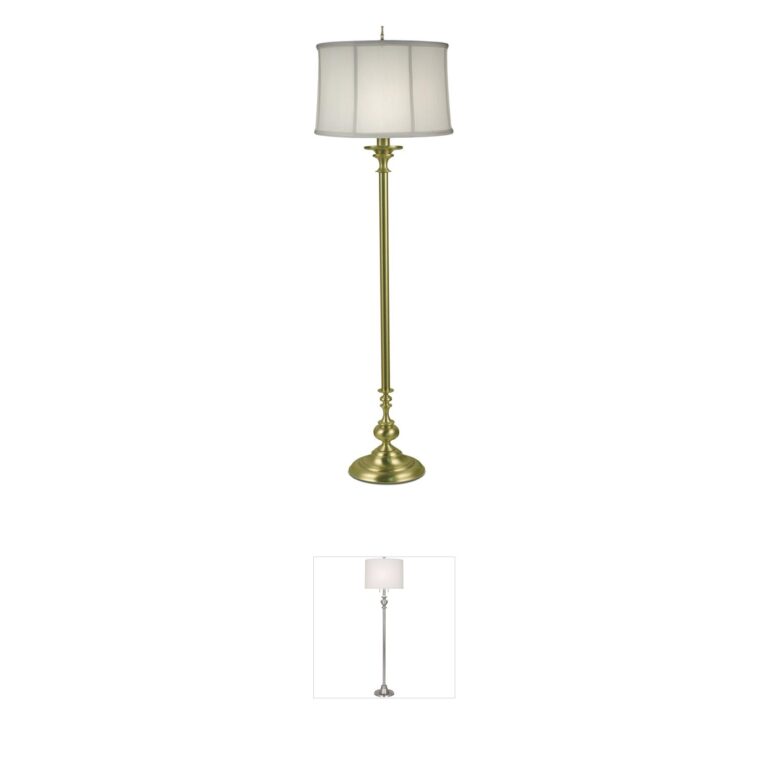 Stiffel Ellie Satin Brass Traditional Floor Lamp