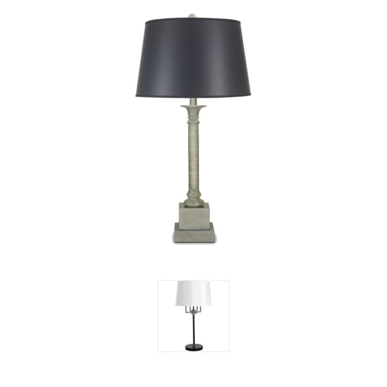 Stiffel Lamps Ellie Silver Leaf Table Lamp