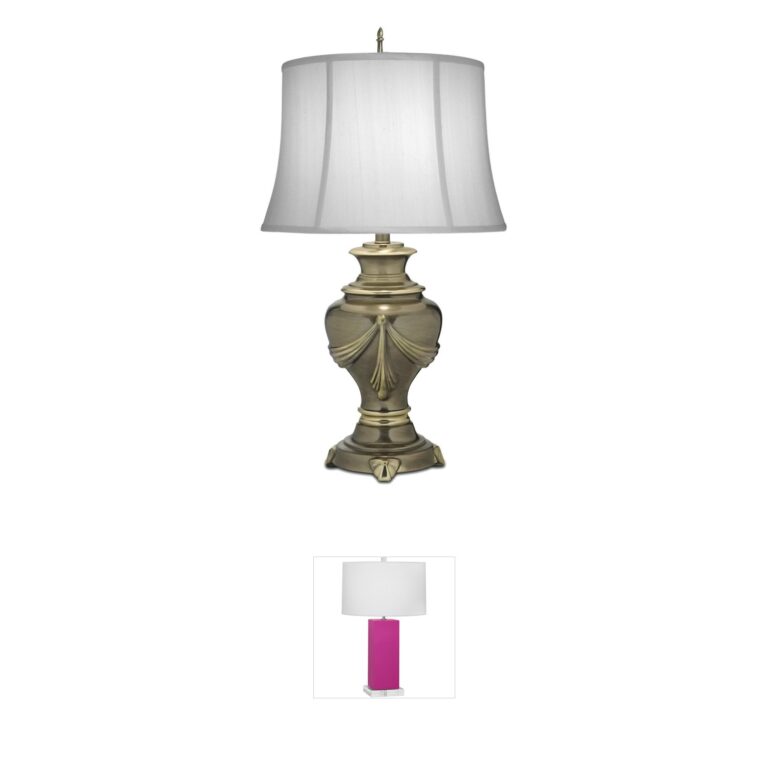 Stiffel Ellie Roman Bronze Table Lamp with Silk Shade
