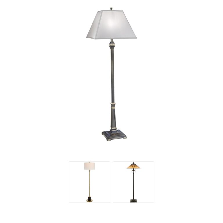 Stiffel Ellie Roman Bronze Silk Shantung Floor Lamp