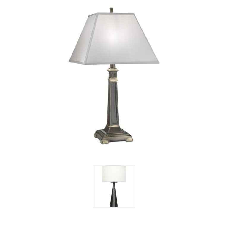 Stiffel Ellie Roman Bronze Table Lamp with Silk Shade