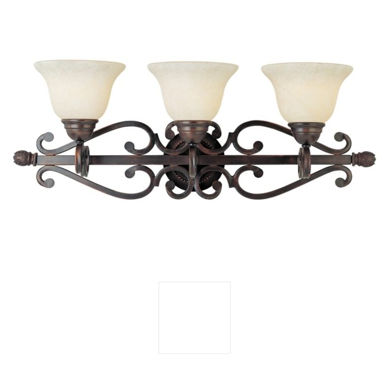 Maxim Lighting Manor 3-Light Oil Rubbed Bronze Bath Vanity with Frosted Ivory Glass