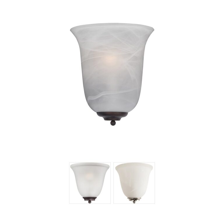 Maxim Lighting Essentials - 2058x Oil Rubbed Bronze Wall Sconce with Marble Glass