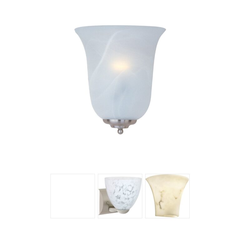 Maxim Lighting Essentials 2058x Satin Nickel & Glass Wall Sconce