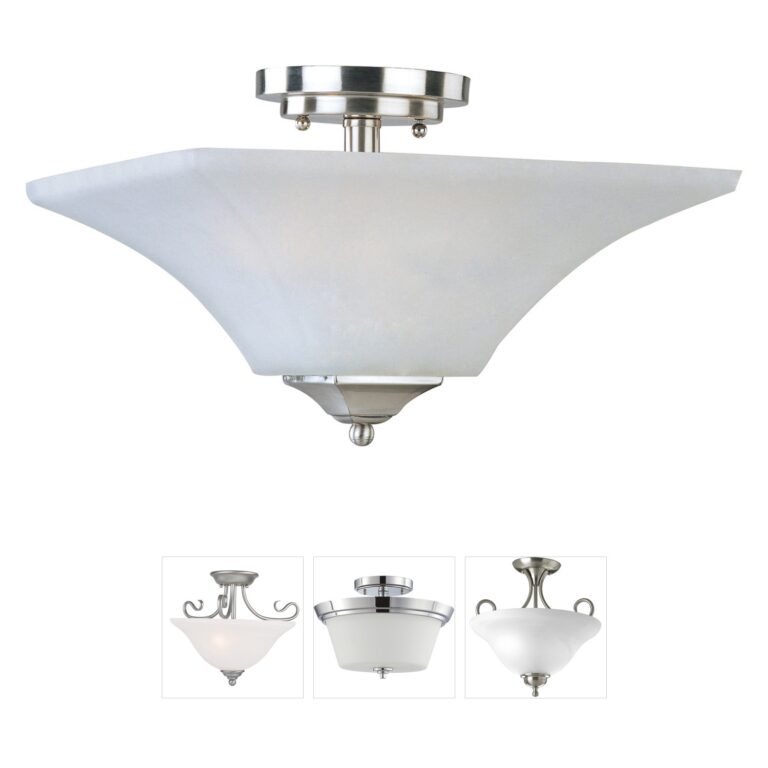 Maxim Lighting Aurora Satin Nickel Semi-Flush Mount