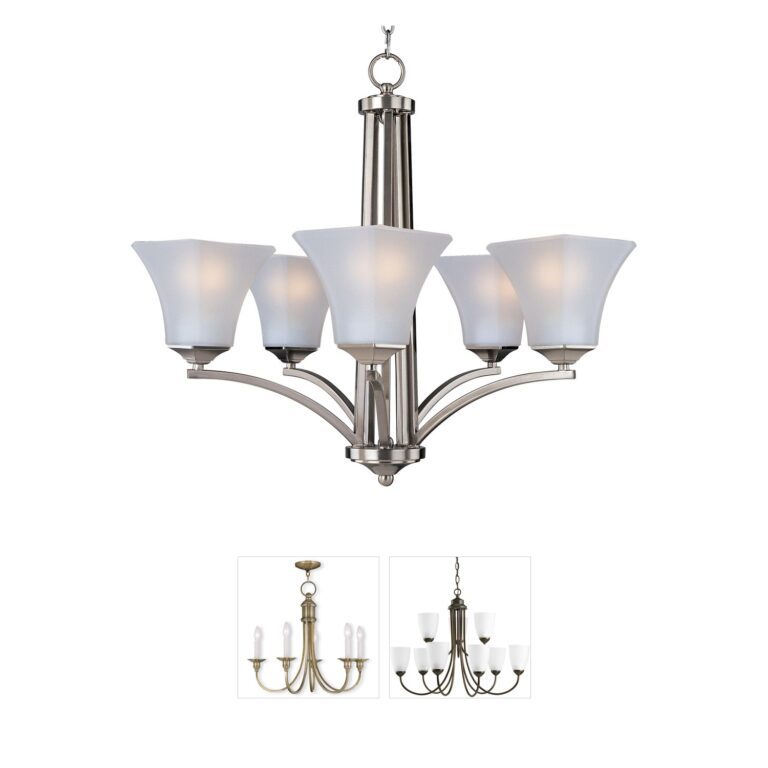 Maxim Lighting Aurora Satin Nickel Chandelier