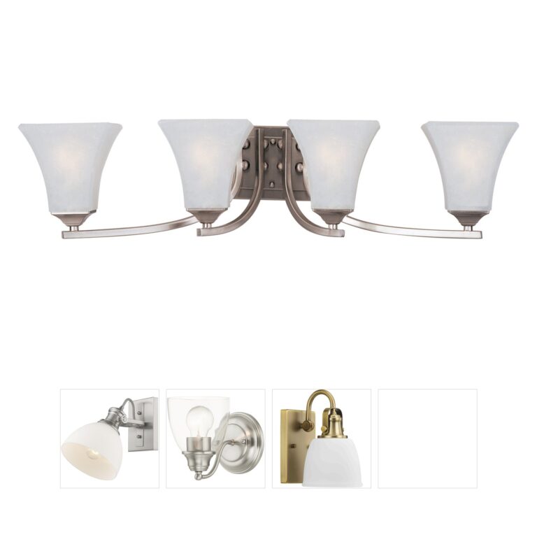 Maxim Lighting Aurora 4-Light Satin Nickel Vanity Light
