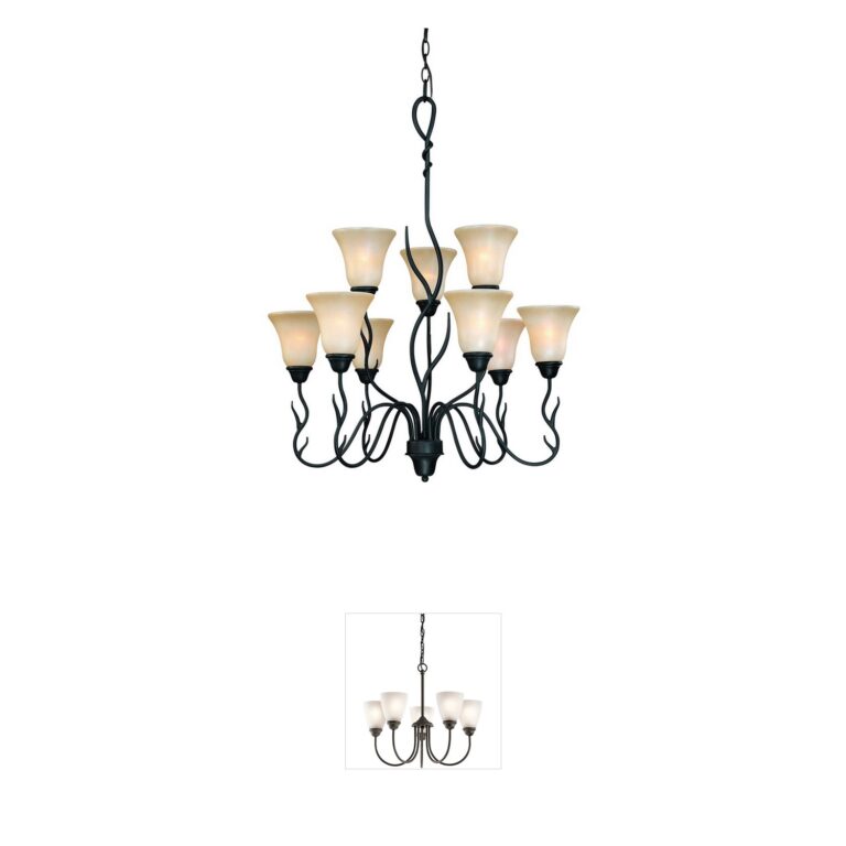 Dolan Designs Laurelwood Olde World Iron Chandelier