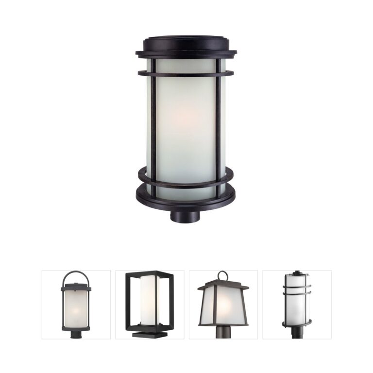 Dolan Designs La Mirage Winchester Post Lantern with Satin White Glass